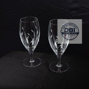 Vintage Lead Crystal Ice Tea Glasses Set w/ Box